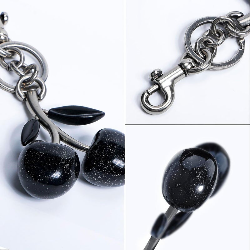 FASTFAIRY Keychain Cherry Bag Charms Purse: Key Chains Women Cute - Car keyrings leather handbags - Valentines Day Gifts - Image 1